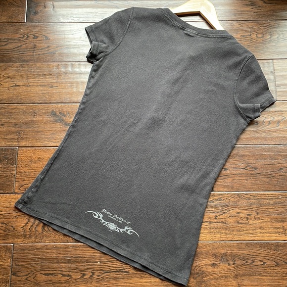 Harley-Davidson sexy button bust t shirt black stretchy Annapolis Maryland MD - Picture 6 of 7